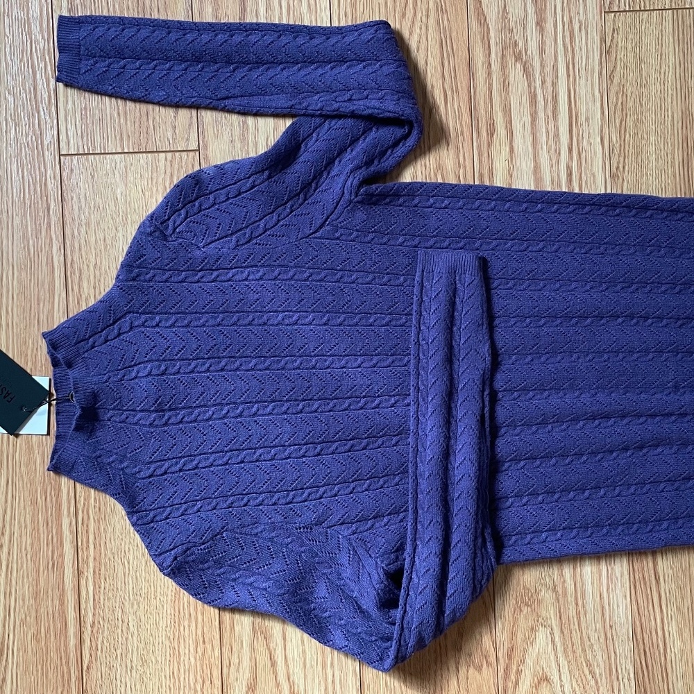 NWT purple mock neck light sweater